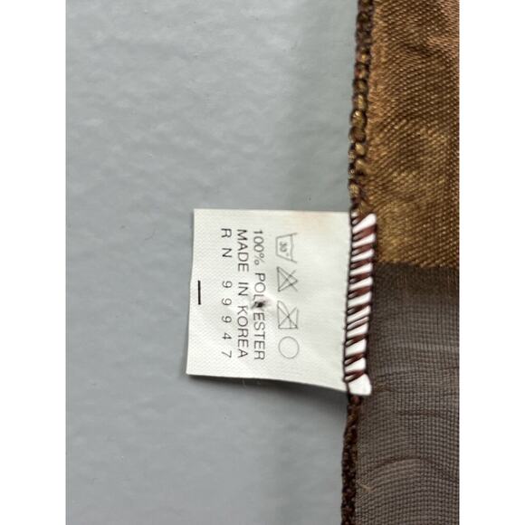 Animal Print Gold Chain Medallion Scarf Unbranded Satin Sheer Striped 40x40 - Picture 5 of 5